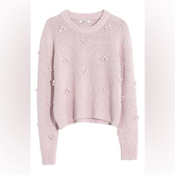NWT MADEWELL Dotted Bobble Pullover Knit Sweater Pale Lilac Style AG595 Sz XL - Picture 1 of 12